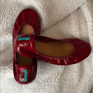 Red patent leather Tieks Ballet flats